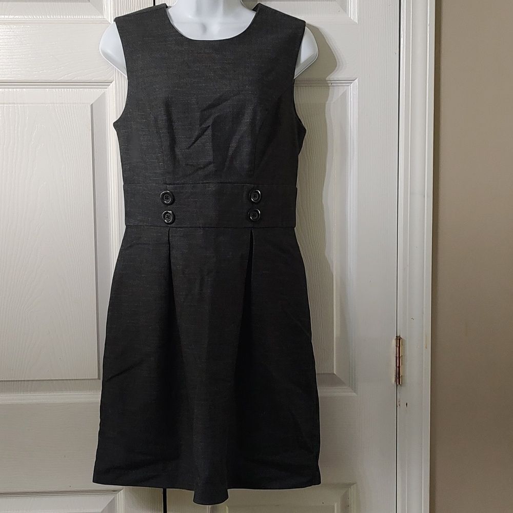 Maurices black charcoal gray sleeveless business casual dress Sz  7/8